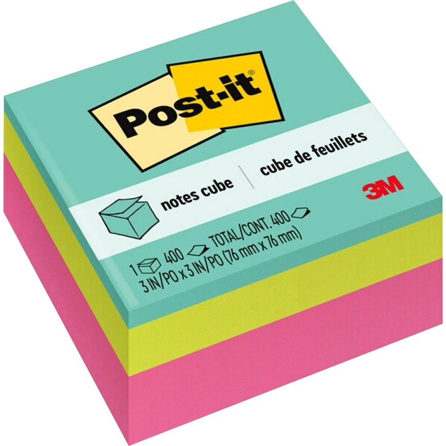 Post-it&reg; Notes Cube - Assorted Brights