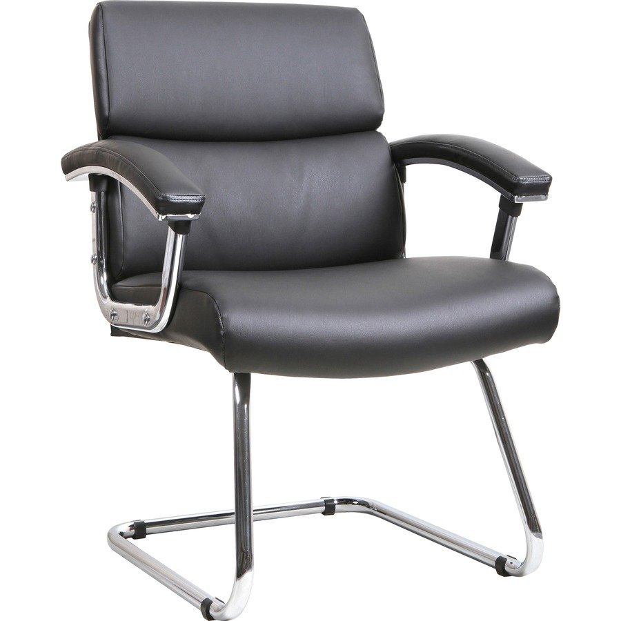 Lorell Sled Base Leather Guest Chair
