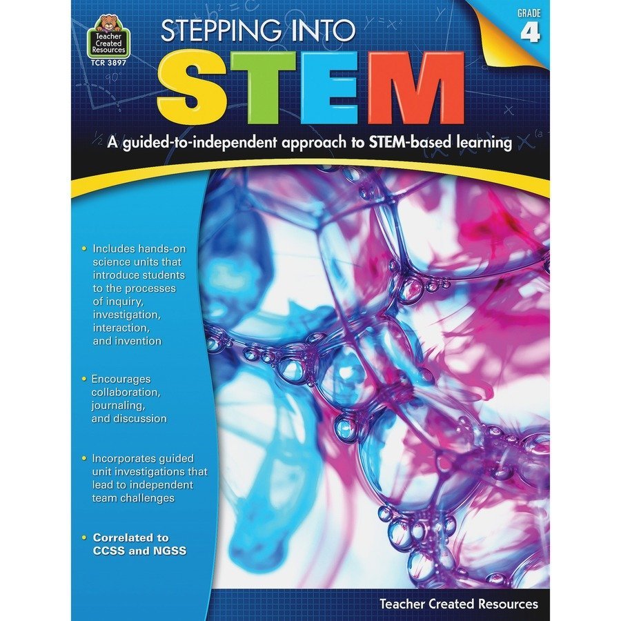 Teacher Created Resources Grade 4 Step Into STEM Workbook Printed Book Printed Book