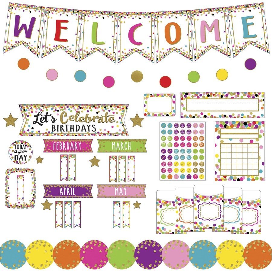 Teacher Created Resources Confetti Decor Bulletin Set